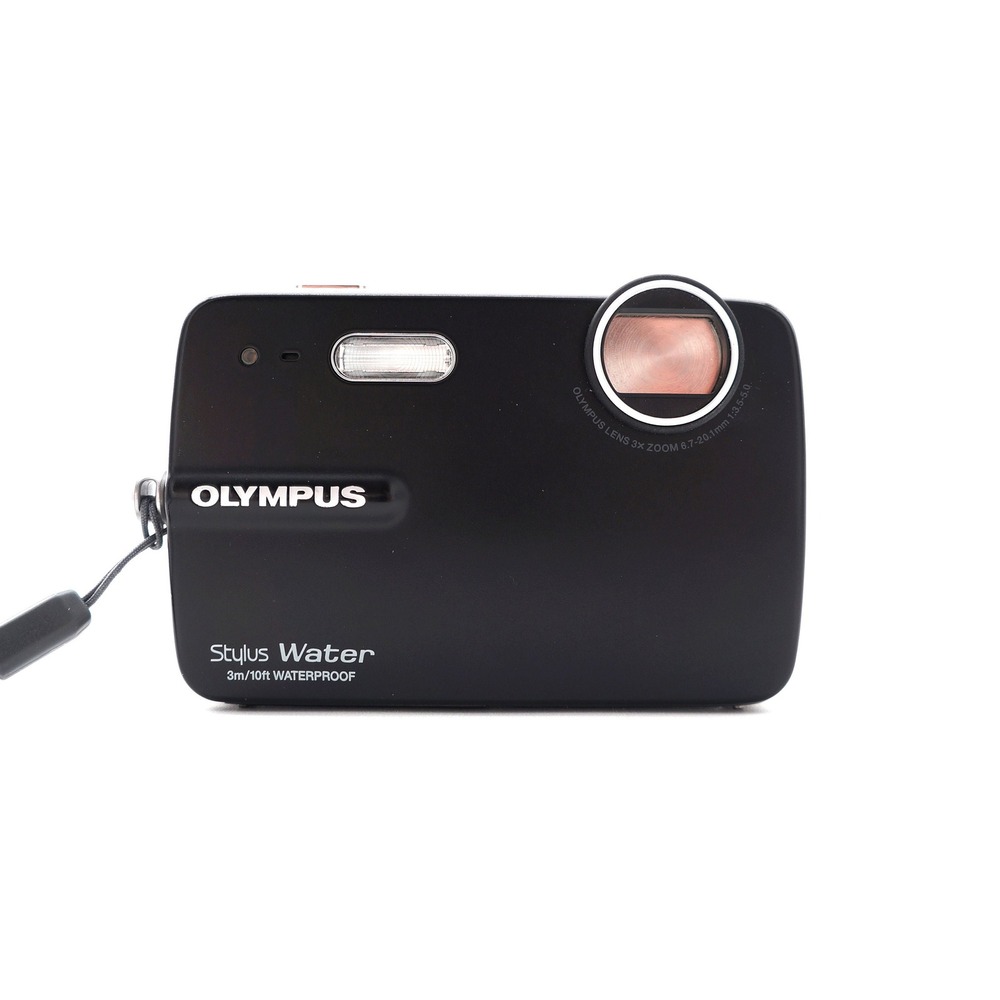 Vtg Olympus Stylus Black 550WP 10MP Digital Camera Digi Point Shoot Tested Y2k